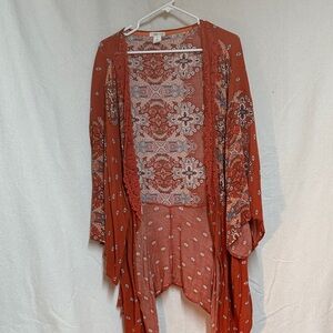 Women's Rust Kimono Cardigan